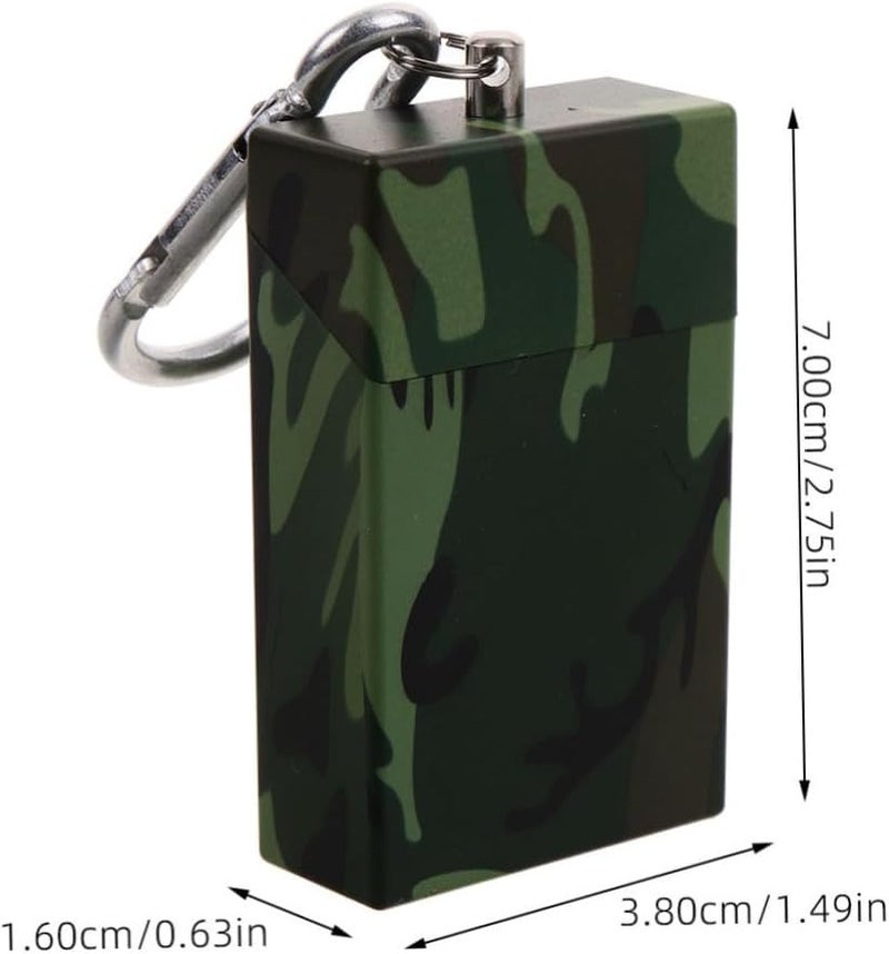 Portable Mini Ashtray Keychain Metal Windproof Pocket Size Outdoor Travel Cigarette Case - Image 2